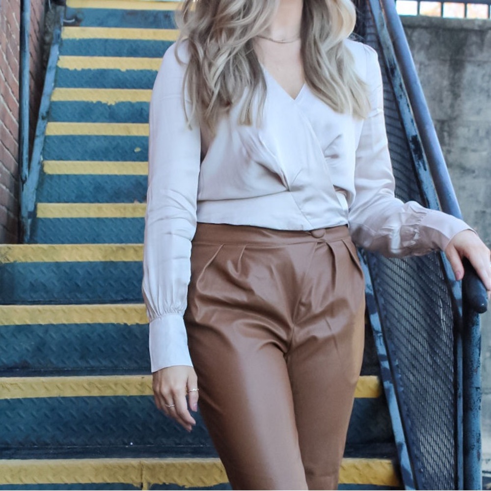 Cream Silk Blouse